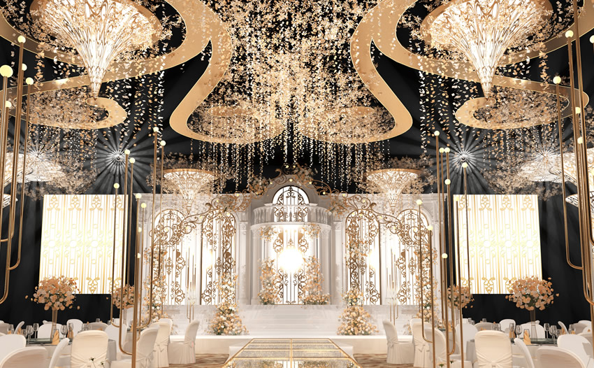 滨城花木兰喜事汇金色大厅效果展示